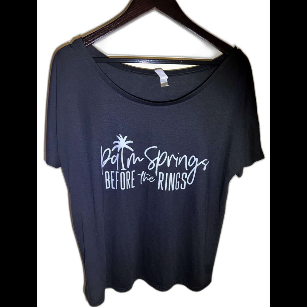 Bella Canvas Black Palm Springs Graphic T-Shirt Women’s M